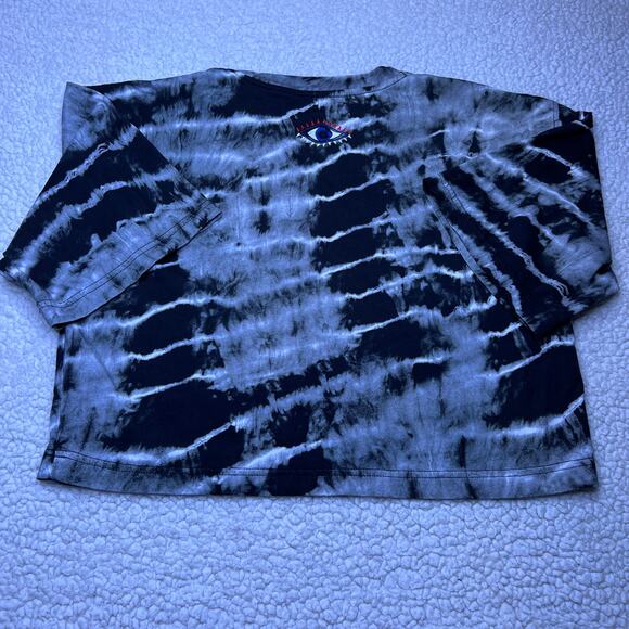 Nicole Miller Black White Tie Dye Set Crop Top Leggings Small - Picture 10 of 15